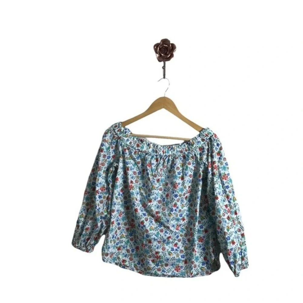 J.Crew Liberty Fabric Size‎ 2 Edenham Floral Blouse Cotton Cottagecore Boho